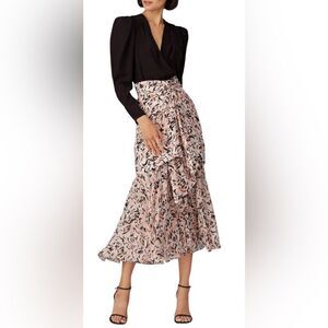 Proenza Schouler Printed Chiffon Layered Skirt Size 2